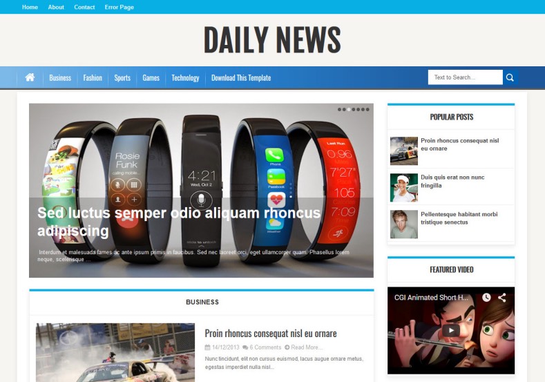 Daily News Blogger Template