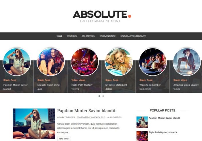 Absolute Blogger Template • Blogspot Templates 2024