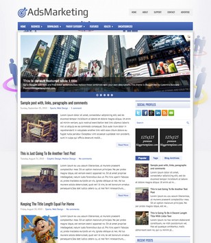 AdsMarketing 2 Columns Blogger Template • Blogspot Templates 2024