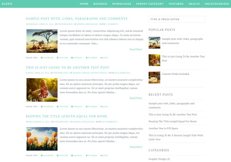 Alexis Simple Blogger Template Blogspot Templates