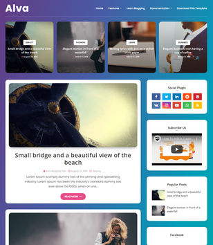 Alva Blogger Template