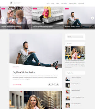 Andria Fashion Blogger Templates