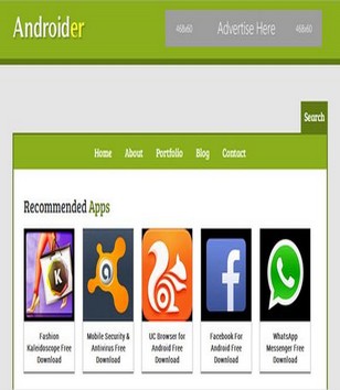Androider Blogger Template 2018 Free Download
