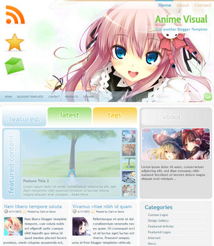 Anime Visual Blogger Templates