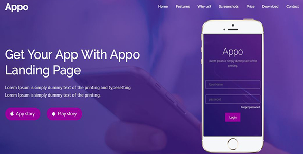 Appo - App Landing Page