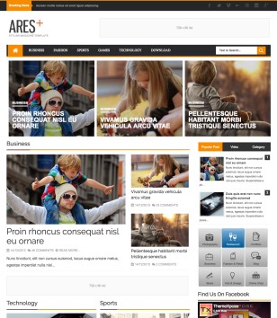 Ares Responsive Blogger Templates