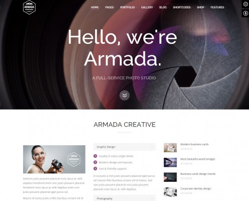 Armada — Multifunction Photography WordPress Theme