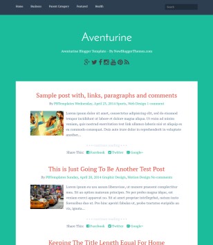 Aventurine Blogger Templates