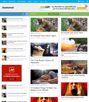 Awesome Mag Responsive Blogger Templates