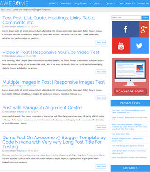 Awesome v3 Blogger Templates