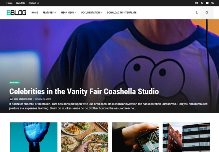 B-Blog Blogger Template • Blogspot Templates 2025