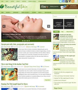 BeautifulSkin Blogger Templates