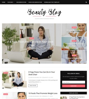 Beauty Blog Blogger Templates