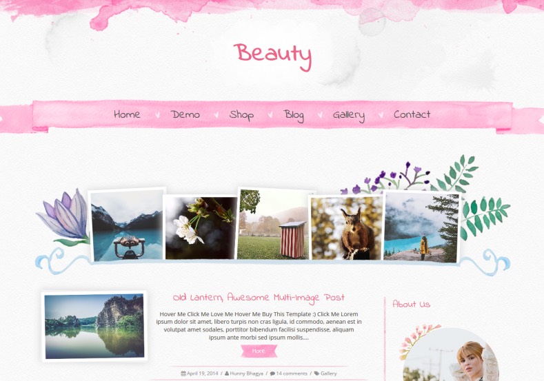 Beauty Blogger Template. Pink color blogspot themes download for free. Suitable for who want create blog elegantly. Beauty and fashion blog template Beauty Blogger Template.