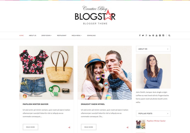 Blog star Blogger Template. Blog star Blogger Template 2015 free download