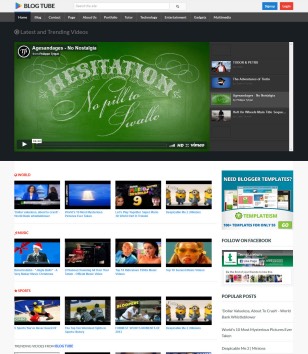 BlogTube Professional Video Blogger Templates