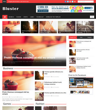 Bluster Responsive Blogger Templates
