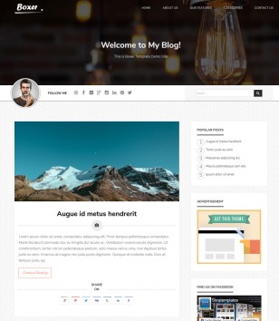 Boxer Responsive Blogger Templates