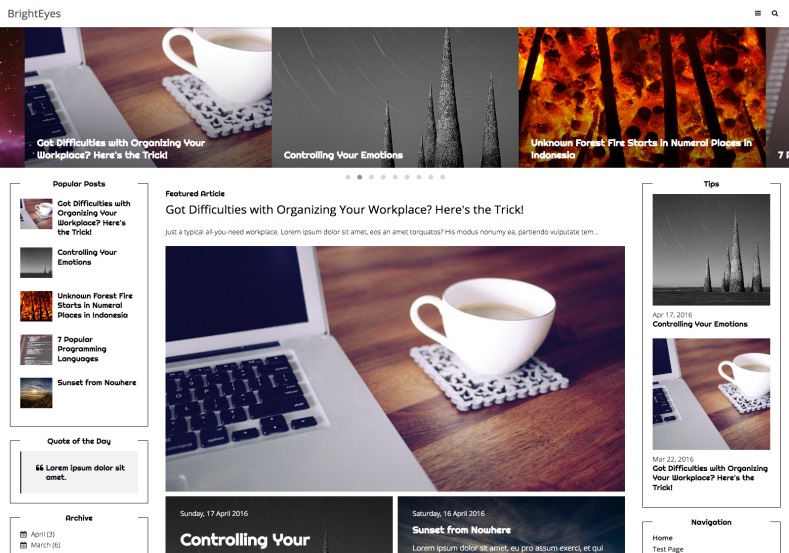 BrightEyes Blogger Template. Best quality magazine and tech blogger themes for blogspot blog. It has improve your blog reading. Renovate blogger blog with BrightEyes Blogger Template.