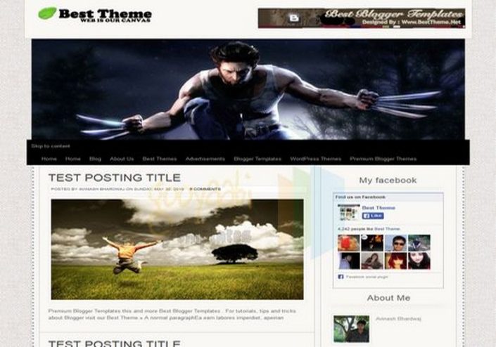  Canvas Blogger Template 2014 Free Download