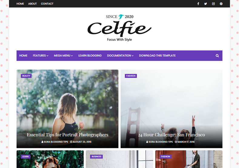 Celfie Blogger Template is a minimally responsive designed and perfectly crafted classy and elegant looking blogger theme for fashion bloggers and simple design lovers