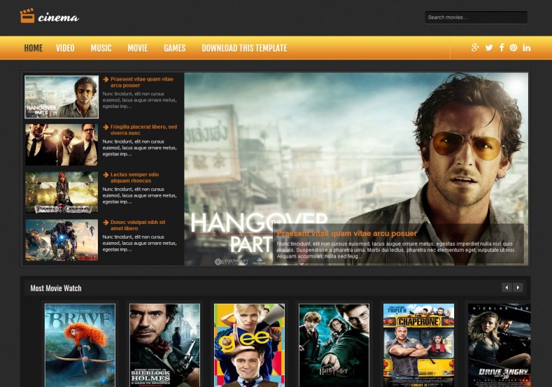 Cinema Movie Blogger Template • Blogspot Templates 2020