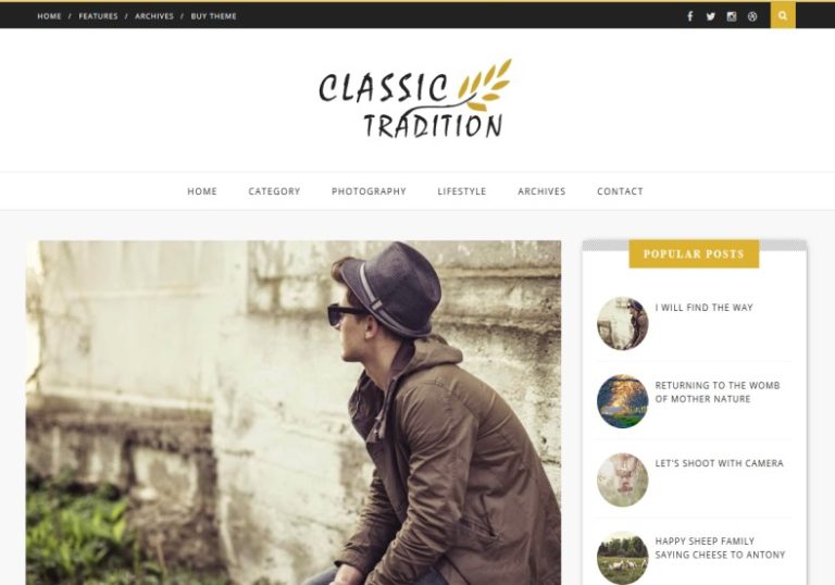 Classic Tradition Blogger Template • Blogspot Templates 2025