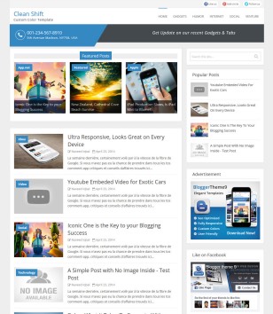 Clean Shift Blogger Template • Blogspot Templates 2024