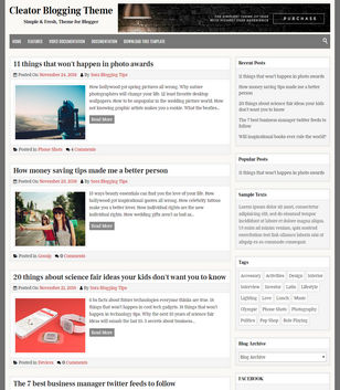 Cleator Blogger Templates