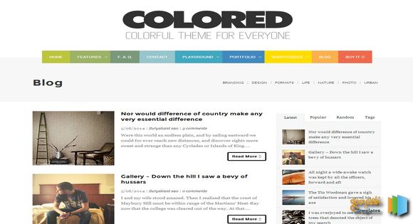 Colored Blogger Template 2014 Free Blogger Templates