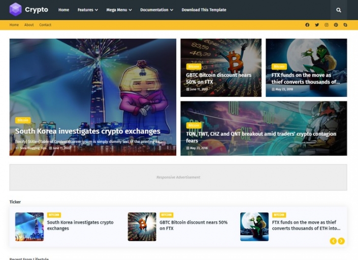 crypto blog template