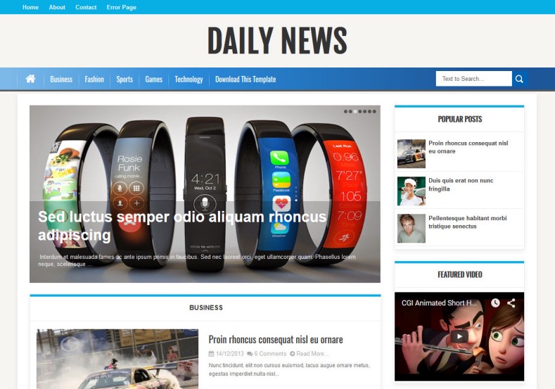 Daily News Blogger Template • Blogspot Templates 2024