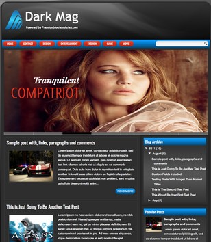 Dark Mag Responsive Blogger Templates