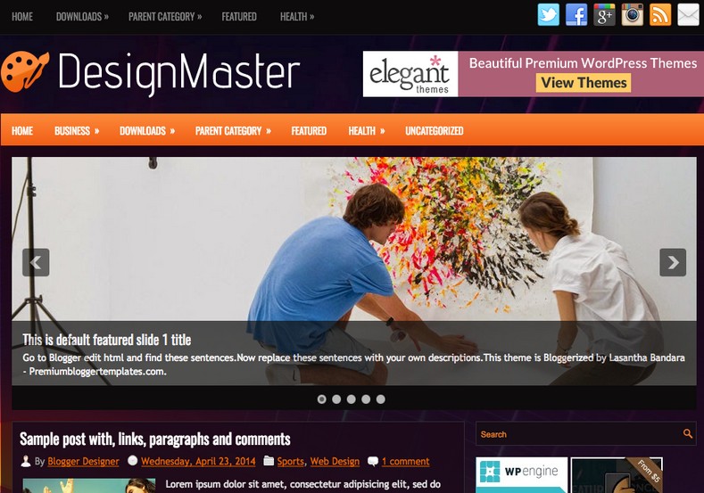 DesignMaster Blogger Template. 2015 free blogger templates