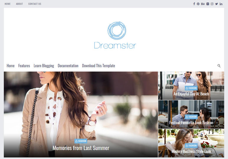 Dreamster Blogger Template is a latest multipurpose blogging blogspot theme, with customized responsive look and stylish fast and simple look approach