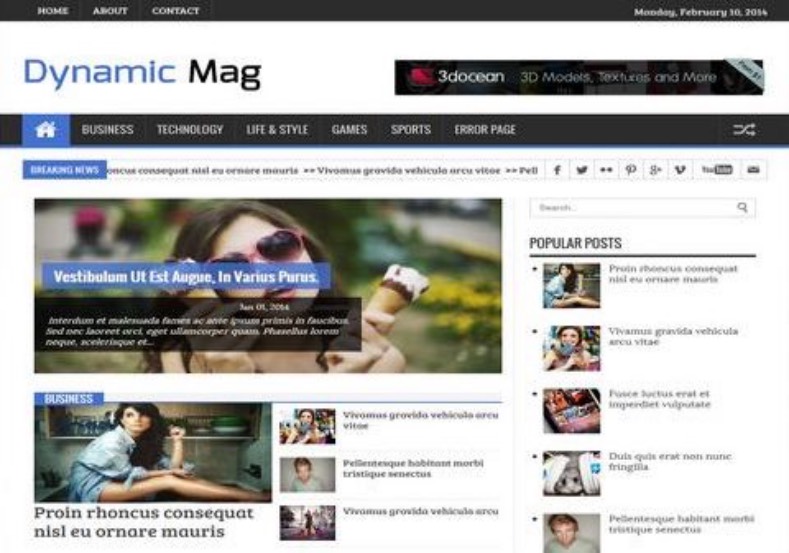 Dynamic Mag Responsive Blogger Template Free Graphics Free Wordpress Themes Scripts App Dynamic Responsive Website Templates Free