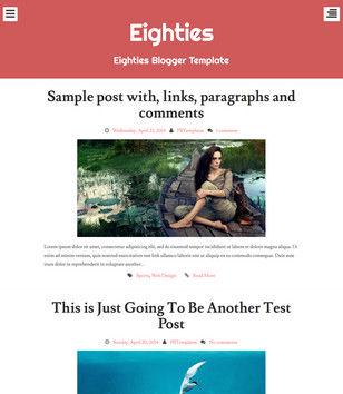 Eighties Responsive Blogger Templates