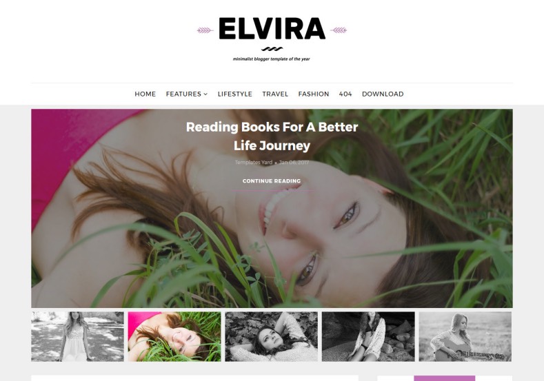 Elvira Blogger Template. High quality magazine and blogging themes for blogger platform. Download girly and feminism blogger themes for making your blogging experience amazing. Elvira Blogger Template.