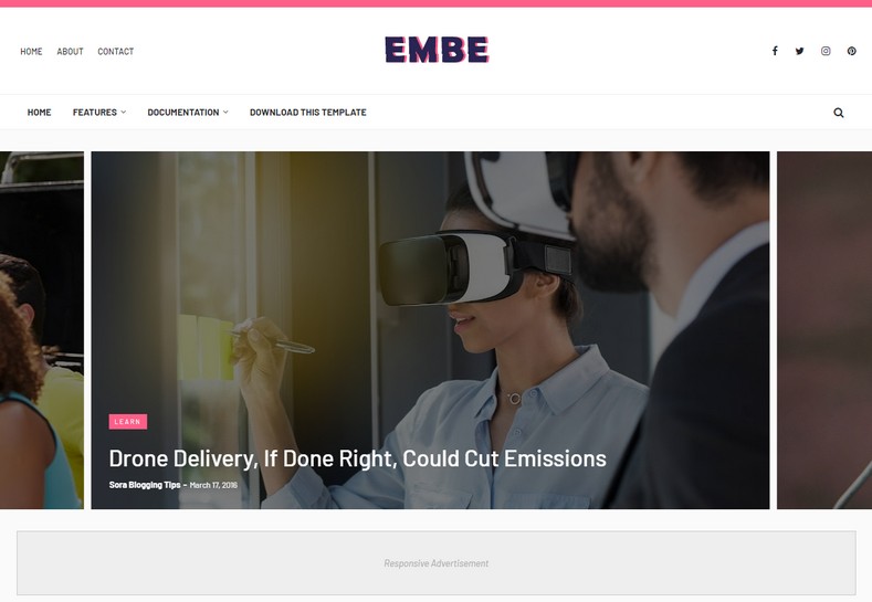 Embe Blogger Template is designed with the modern techniques of blogger with latest SEO structure and mobile friendly layout
