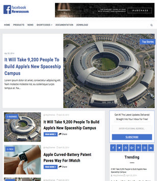 FB Newsroom Blogger Templates
