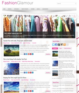 Fashion Glamour Blogger Templates