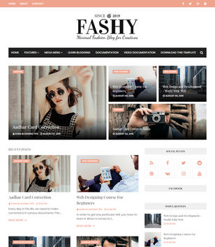 Fashy Blogger Template • Blogspot Templates 2024