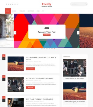 Feedly Blogger Template • Blogspot Templates 2023