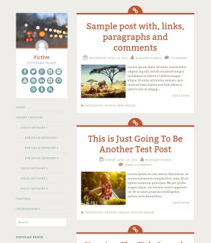 Fictive Simple Mag Blogger Template • Blogspot Templates 2024