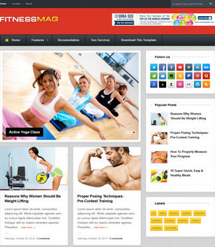 FitnessMag Blogger Templates