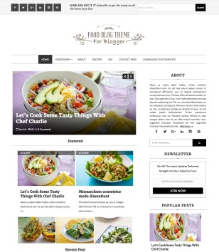 Food Blog Blogger Templates