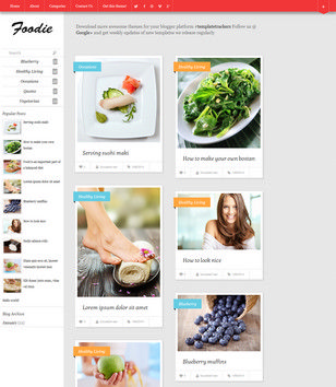 Foodie Responsive Blogger Templates