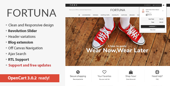 Fortuna - Elegant and responsive OpenCart theme