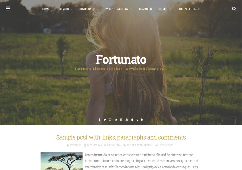Fortunato Blogger Template. Blogger Themes. Free Blogspot templates for your blogger blog. Best suitable for news blog templates. Best Ads ready blogspot templates help for add adsense ad code and easily showing adsence ads in your blog. Adapted from WordPress templates are converted from WordPress themes. It is help for take your rich. Blogger magazine template specially designed for magazine blogs. The writers can utilize this themes for take blog attractive to users. Elegant themes are more used themes in most of the blogs. Use minimalist blog templates for rich look for your blog. Free premium blogger themes means, themes authors release two types of themes. One is premium another one is free. Premium templates given for cost but free themes given for no cost. You no need pay From California, USA. $10 USD, or $20 USD and more. But premium buyers get more facilities from authors But free buyers. If you run game or other animation oriented blogs, and you can try with Anime blog templates. Today the world is fashion world. So girls involve to the criteria for make their life fashionable. So we provide fashion blogger themes for make your fashionable. News is most important concept of the world. Download news blogger templates for publishing online news. You can make your blog as online shopping store. Get Online shopping store blogger template to sell your product. Navigation is most important to users find correct place. Download drop down menu, page navigation menu, breadcrumb navigation menu and vertical dropdown menu blogspot themes for free. Google Guide to blogging tips and tricks for bloggers. Google bloggers can get blogspot trick and tips for bloggers. Blog templates portfolio professional blogspot themes, You can store your life moments with your blogs with personal pages templates. Video and movie blogs owners get amazing movie blog themes for their blogs. Business templates download. We publish blogger themes for photographers. Photographers easily share photos via photography blog themes. St valentine Christmas Halloween templates. Download Slideshow slider templates for free. Under construction coming soon custom blogspot template. Best beautiful high quality Custom layouts Blog templates from templateism, SoraTemplates, templatetrackers, simple, cute free premium professional unique designs blog themes blogspot themes. Seo ready portfolio anime fashion movie movies health custom layouts best download blogspot themes simple cute free premium professional unique designs xml html code html5. Fortunato Blogger Template.