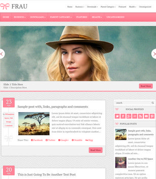 Frau Responsive Blogger Templates